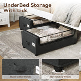 VicHomey Under Bed Storage With Wheels, XXXXL Large Underbed Storage Organizer, 90L Capacity, for Shoes, Clothes, Blankets, Bedding