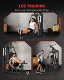 Garvee Home Gym Equipment Machine, Full Body Workout Machine with 150 LBS Weight Stack, Multifunctional All in One Exercise Station with Preacher Curl Pad, Leg Developer for Strength Training