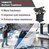 YAMATIC 3/4" Shaft Horizontal Pressure Washer Pump Max 3400 PSI @ 2.6 GPM Replacement Pump Compatible with Simpson 90029, 520002,520004,Dewalt dxpw3425 Honda GC190 and More Brand Power Washer.