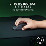 Razer DeathAdder V3 HyperSpeed Wireless Gaming Mouse: 55g Lightweight - USB C Charging - Up to 100 Hr Battery