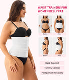 Gotoly Waist Trainer for Women Corset Shapewear Tummy Control Faja Body Shaper Postpartum Segmented Waist Cincher(White,Small)