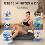 EILISON FitMaxx 3D XL Vibration Plate Exercise Machine - Whole Body Workout Vibration Platform w/Loop Bands - Lymphatic Drainage Machine for Weight Loss, Shaping, Recovery (Fitmaxx Black)