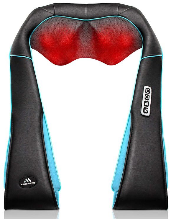 Neck Massager with Heat - Electric Shiatsu Deep Kneading Back Massage for Neck Pain, Shoulder, Waist, Relax MagicMakers