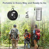 Tadomoe Portable Camping Shower with Battery Powered Pump, 5 Gal/20L Solar Heated Camp Shower Bag, 3-Mode Shower Head & Travel Case for Outdoor Camping, Beach Rinse & Dogs (Gray)