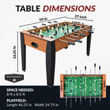 Hathaway 54-Inch Hurricane Foosball Table for Family Game Rooms with Light Cherry Finish, Analog Scoring and Free Accessories