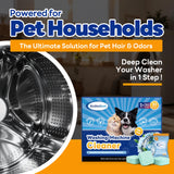 ECOFRESHEET Washing Machine Cleaner Tablets Pet Pro, 30 Tablets Deep Cleaning Washer Cleaner for Pet Hair Residue & Odor Removal, Descaler for Front Load, Top Load & HE Washing Machines