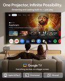 Valerion VisionMaster Pro 4K Laser Projector — 240Hz/4ms Gaming, 300" IMAX Enhanced Theater with EBL, 3D&Dolby Vision, 2× Faster Multitasking, AI Smart OS, 2500 ISO Lumens, 0.9–1.5x Optical Zoom