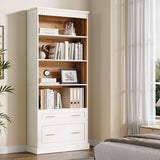5-Shelf Bookcase with File Cabinet Drawer, 72" Tall Bookshelf