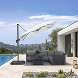PURPLE LEAF Outdoor Umbrella 8' x 8' Square Premium Sun Protection White