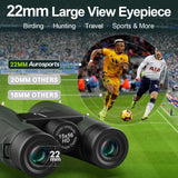 15x56 Binoculars for Adults High Powered - Aurosports HD Large View Binoculars with Clear Low Light Vision - Lightweight Easy Focus Binoculars Bird Watching Hunting Hiking Cruise Travel - Green Aurosports