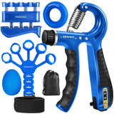 TADAKAZU Grip Strength Trainer Kit (5 Pack) Hand Grip Strengthener, Finger Exerciser,Hand Extension Exerciser, Stress Relief Ball and Forearm Workout Ring for Muscle Building and Injury Recover TADAKAZU