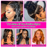Aicrelery 13x6 Body Wave Lace Front Wigs Human Hair 20 Inch 13x6 Reddish Brown Lace Front Wigs Human Hair 30 Inch