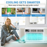 8,000 BTU Window Air Conditioner,Cool Rooms Up to 350 Sq.Ft.,Smart Window AC Unit with Smartphone App or Remote Control,3 Fan Mode,Sleep&ECO Mode,Washable Filter,for Bedroom Apartment Office,New R32