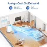 14000 BTU Portable Air Conditioners, Cools Up to 700 Sq.Ft, Portable AC Unit with Remote Control, Cooling, Fan, Dehumidification, Sleep Mode& Installation Kits for Large Rooms, White