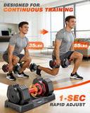Rendpas Adjustable Dumbbells Set of 2, Select Weight Dumbbell Set, 5 in 1 Free Dumbbell Set with Anti-Slip Texture Handle, Weight Set For Home Gym Suit both Men and Women