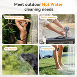 WINTEMP Powered Portable Water Heater, On-Demand Propane Camping Shower, Battery-Powered Camping Water Heater & Shower Pump Constant Temperature, Rechargeable Battery