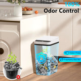 Bathroom Small Trash Can with Lid, Automatic Garbage Can, 2.6 Gallon