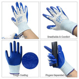 90 Pairs Gardening Gloves Bulk for Men Women Breathable Rubber Coated Safety Garden Work Gloves 9.1 Inch