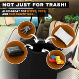 HAUSSIMPLE Car Trash Can with Stability Wings – Leakproof Portable Garbage Bin for Fabric & Rubber Mats – Compact Durable Plastic Auto Organizer for Cars, SUVs, Trucks (Mocha, Medium)