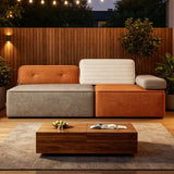 NessCarsti 80" Modular 3-Tone Couch, 3-Seater Sofa with Detachable Backrest