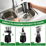 SUSTEAS Juicer Machines with 5.3" Extra Wide Chute,Cold Press Juicer for Whole Fruits & Vegetables, 64oz Capacity Juice Extractor 250W, Easy to Clean, High Juice Yield, Home Juicer, Premium Black
