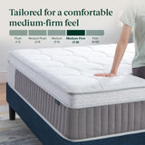 Zinus 13 Inch King Cool Support Hybrid Mattress, Medium Firm Feel