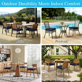 Outdoor Chair Cushions Set of 2, 18.5"x16"x3" Waterproof Outdoor Seat Cushions for Patio Furniture
