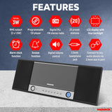 Magnavox 3-Piece CD Shelf System with Digital PLL FM Stereo Radio