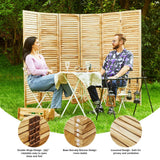 Room Dividers and Folding Privacy Screens, Wood Louvered Separators Divider Wall for Home Office