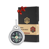 MecArmy CMP Titanium Mini Compass, Waterproof IPX5 Pocket Compass for Hiking & Survival, Keychain & Necklace Gifts for Men & Women, Ideal Graduation & Outdoor Adventure Present