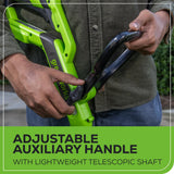 Greenworks 24V 12" Cordless String Trimmer/Edger (Gen 2), 2.0Ah Battery and Charger Included