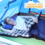 REDCAMP Outdoors Cotton Flannel Sleeping bag for Camping Hiking Climbing Backpacking, 3-season Trip Warm S Envelope Sleeping Bags 75 by 33 Inches (Navy Blue with 2lbs Filling) REDCAMP