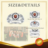 Oseew 2027 Class of Graduation Ring Women High School College (White Gold)
