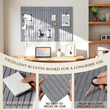 JBER Large Cork Board Alternative 72" x 48" - 24 Pack Self-Adhesive Felt Bulletin Board Tiles, Pin Board Vision Board for Walls, Office & Home Decor (Light Gray)