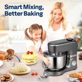 VIVOHOME Stand Mixer with Fermentation, One-Touch Presets Electric Dough Mixer with 6 Qt Bowl, Kitchen Standing Mixer for Baking, Gray