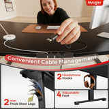 24 Inch Electric Standing Desk with Power Outlets and USB-C Port, Height Adjustable Desk