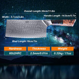 FINDKING Nebula Series Cleaver Knife, Multipurpose Chinese Chef Knife, 10Cr15CoMov Damascus Steel Blade, Resin and Figured Sycamore Handle, Full Tang, 7 Inch, Blue, for Meat, Vegetable Shredding