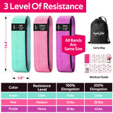 WALITO Resistance Bands for Legs and Butt, Fabric Exercise Loop Bands Yoga, Pilates, Rehab, Fitness and Home Workout, Strength Bands for Booty WALITO