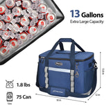 Maelstrom Collapsible Soft Cooler Bag,35/55/75 Cans Beach Cooler with Flip Top Lid, Ice Chest, Leakproof & Portable for Beach, Camping, Road Trips & Grocery Shopping (Blue, 75 Can)