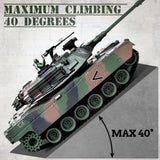 Supdex 1:18 RC Tank, 2.4Ghz M1A2 Remote Control Tank Model Toys, 15 Channel Battle Army Toy with Smoke, Light, Sound, Volume Switch, Military Toy for Adult and Kid that Shoots BBS