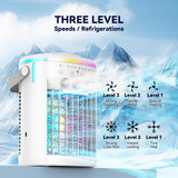 Vidihill Portable Air Conditioner, Evaporative Air Cooler, 2-4-8H Timer Auto-Off &Remote, Water Tank, Three ultrasonic nozzles, 3-Speed Personal Air Conditioner Cooling Fan