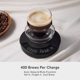 OutIn Claro Portable Coffee Scale, Espresso Scale 2kg/0.1g Accurate Measurement, Pour Over Coffee Scale Multiple Modes, Timer Function, Rechargeable