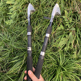 Tripquips Fishing Pole Combo, 6.9ft 2Pcs Telescopic Rods Set, Collapsible Fishing Rods, 2PCS Spinning Reel Set with Carrier Bag Freshwater Fishing Rod and Reel Combos Kits(Blue and Purple)
