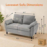 Jarenie 57" Loveseat Sofa Couches for Living Room 2 Seater Small Love Seat