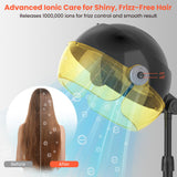 TASALON Gold Portable Hooded Hair Dryer for Home, Standing 1875w Ionic Hooded Dryer on Wheels with Hood, Professional Adjustable Height Sit Under Bonnet Dryer for Women and Beauty Salon