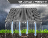 PrimeZone 216 PCS Plastic Interlocking Patio Deck Tiles Outdoor All Weather