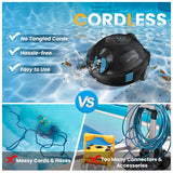 Y10 Cordless Robotic Pool Cleaner, Automatic Pool Vacuum - 90 Mins Runtime, Powerful Suction, Self-Parking, Lightweight for Above/Inground Pools Up to 65ft/1100 Sq.Ft (Coal)
