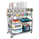 Premium Fishing Rod Holders for Fishing Gear and Equipment with Hooks and Wheels PeBro