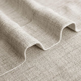 Macochico Extra Wide Pinch Pleated Linen Curtains for Sliding Door Patio Doors with Tieback, Natural Living Room Bedroom Curtain Privacy But Let Light in, 120”Wx96”L, Sand Beige, 1 Panel