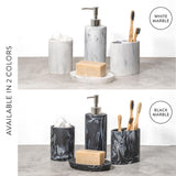 ZCCZ Bathroom Accessory Set, 4 Pcs Marble Look Bathroom Vanity Countertop Bathroom Décor Sets Accessories with Soap Dispenser, Toothbrush Holder Set, Tumbler, Soap Dish